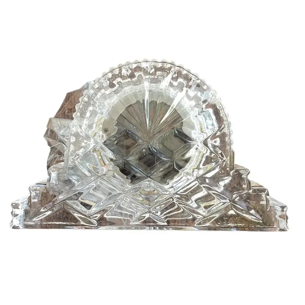 Crystal Legends by Godinger Cut Lead Crystal Mantle Clock Gift New Old Stock